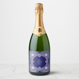 Blue Rosace Sparkling Wine Label