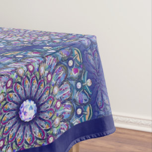Blue Rosace Tablecloth