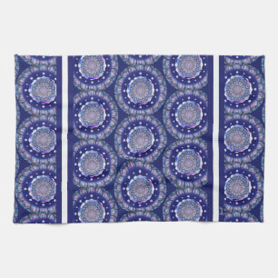 Blue Rosace Tea Towel