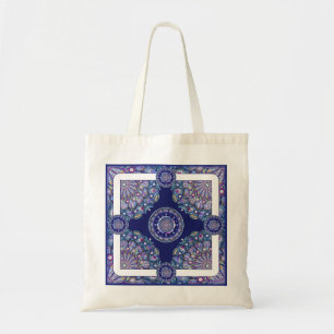 Blue Rosace Tote Bag