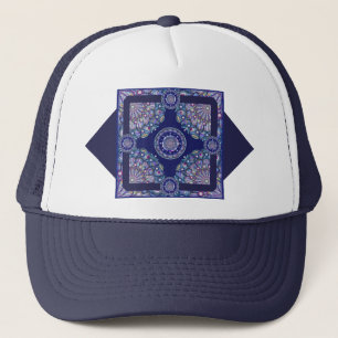 Blue Rosace Trucker Hat