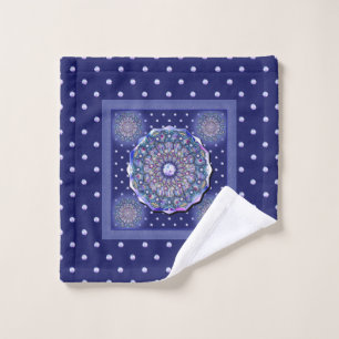 Blue Rosace Wash Cloth