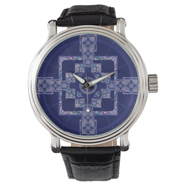 Blue Rosace Watch (Front)