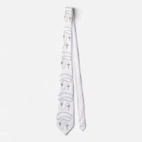 Blue Rosary bead neck tie