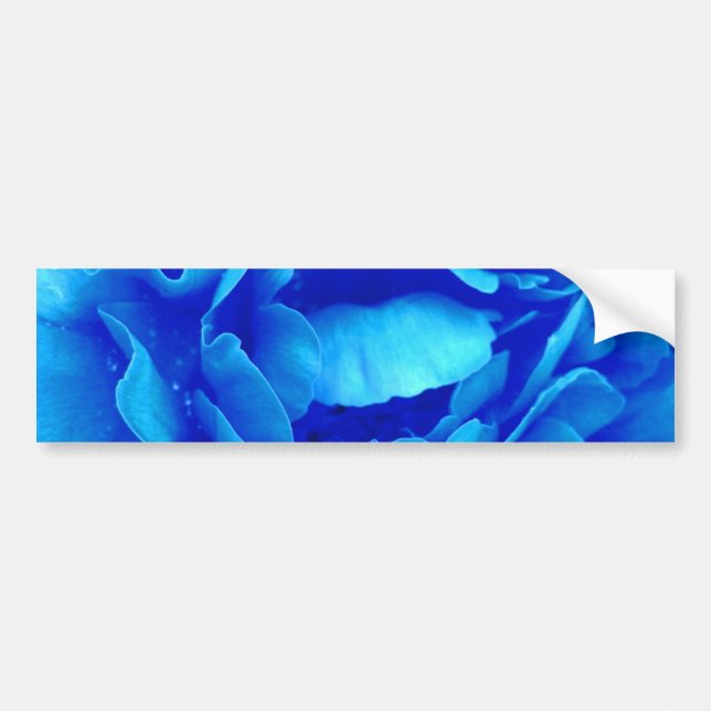 Blue Rose Bumper Sticker - Customisable (Front)