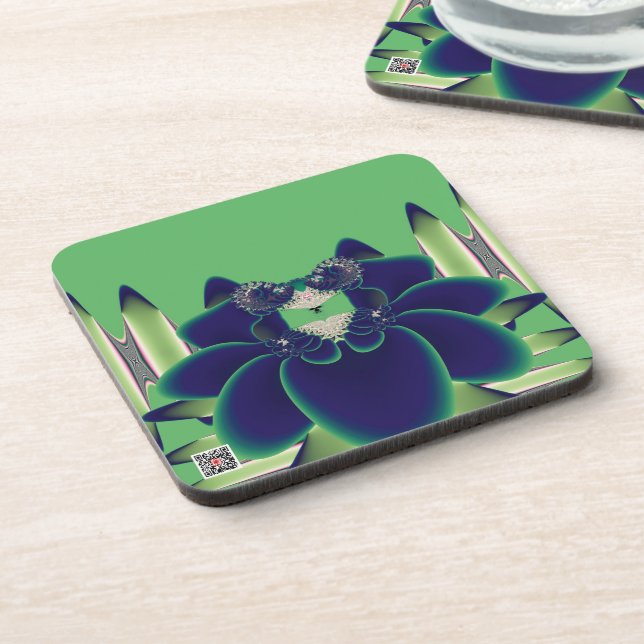 Blue Rose Coaster (Left Side)