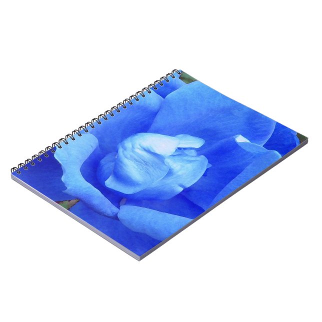 Blue Rose Digitally Enhanced Photo Notebooks (Left Side)