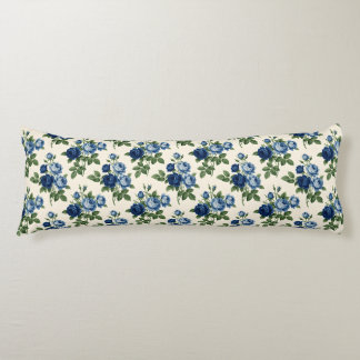 Blue Rose Floral Pattern Body Cushion