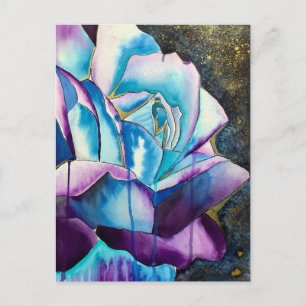 Blue Rose gothic original art Postcard