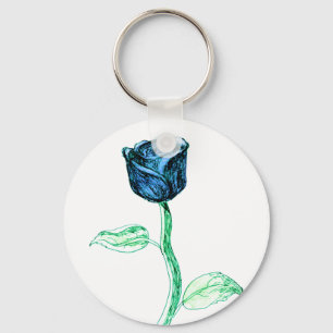 Blue Rose. Key Ring