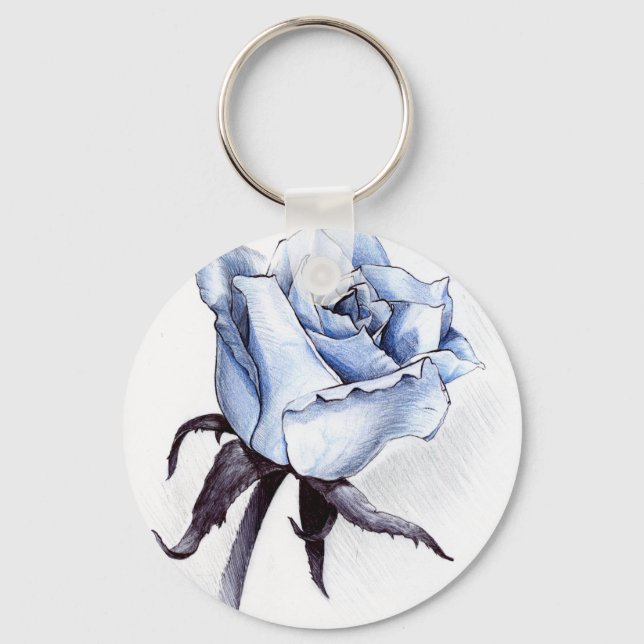 Blue Rose Keychain (Front)