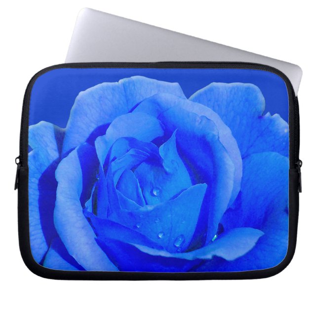 Blue Rose Laptop Sleeve Blue Rose Tablet Case (Front)