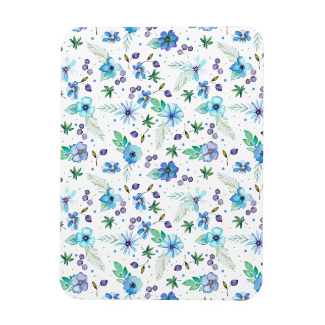 Blue rose magnet (Vertical)
