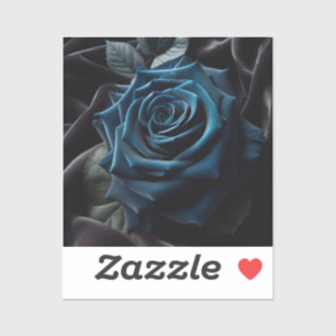 Blue Rose on Black Velvet