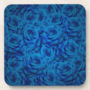 Blue Rose Pattern Coaster