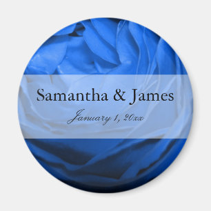 Blue Rose Personal Wedding Magnet