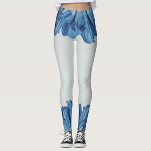 blue rose petals leggings