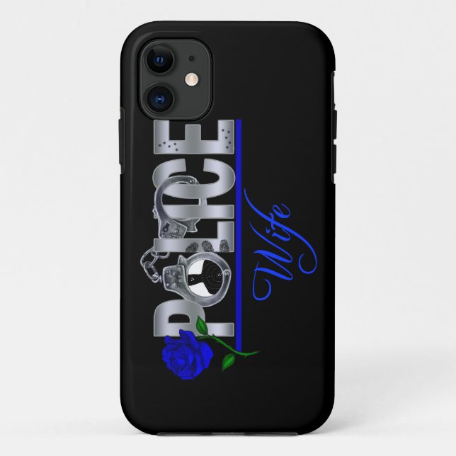 Blue Rose POLICE WIFE iPhone 5 Case (Back)