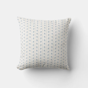 Blue Rose Sage Stripe Watercolor Pattern Cushion