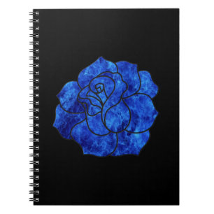 Blue Rose Spiral Notebook