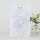 Blue Rose Stationery<br><div class="desc">Original art. 
Blue faded rose
The text is fully customisable.</div>