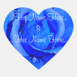 Blue Rose Stickers Romantic Rose Wedding Stickers
