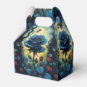 Blue Rose Vines 1 Gable Favour Box