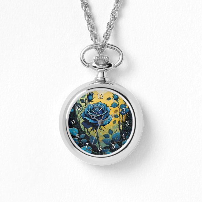 Blue Rose Vines 2   Watch (Front)