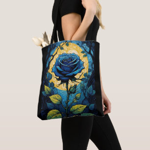 Blue Rose Vines 3 Tote Bag