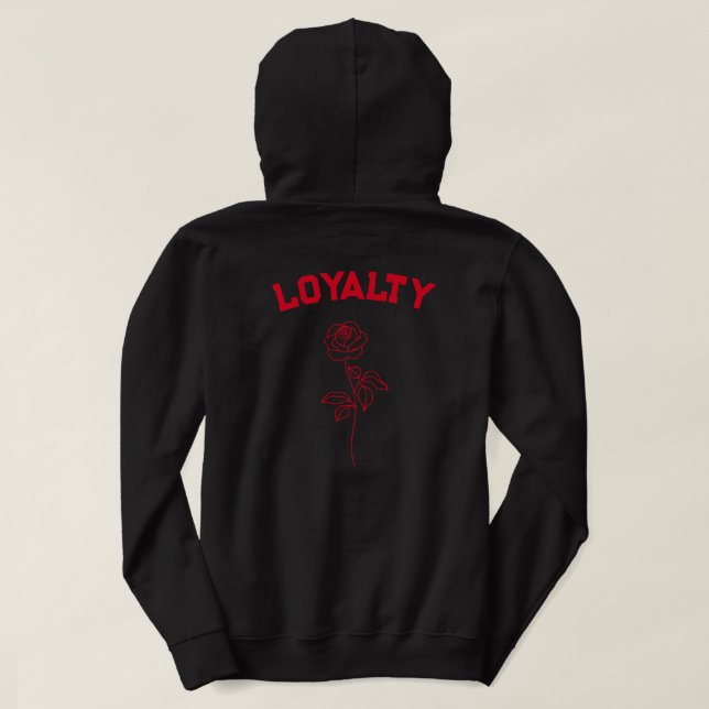 Blue Rose & Wolf (Loyalty)  Hoodie (Design Back)