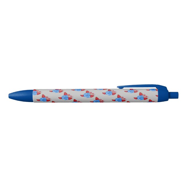 Blue Rose Writing Pen (Top)