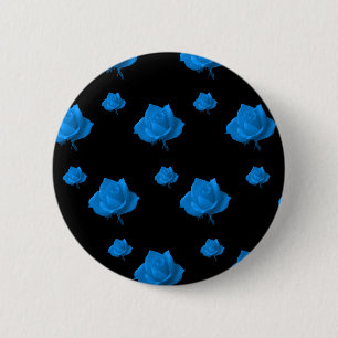 Blue Roses 6 Cm Round Badge