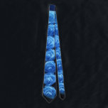 Blue Roses Art Flower Tie<br><div class="desc">This fun tie has my original photographic artwork - featuring my photo of a row of blue roses, processed in an illustrated artsy style. The main color tones are light blue and dark blue. This tie is printed on front and back for a cohesive appearance. It would make a great...</div>