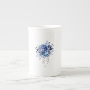 Blue Roses Bone China Mug