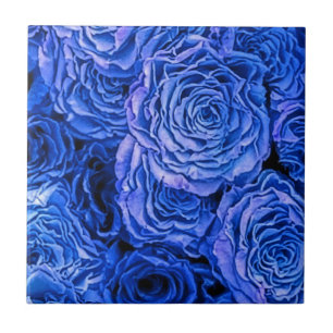 Blue Roses Ceramic Tile