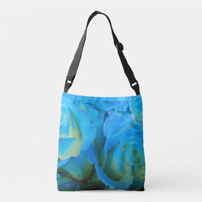 Blue Roses Crossbody Bag (Back)