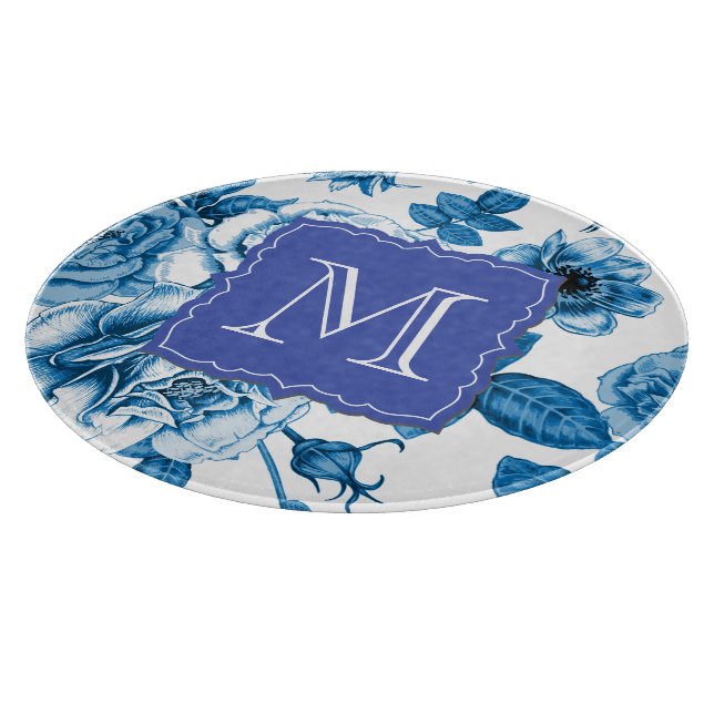 Blue Roses Cutting Board (Corner)