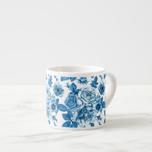 Blue Roses Espresso Cup