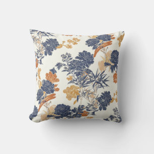 Blue roses floral pillows 