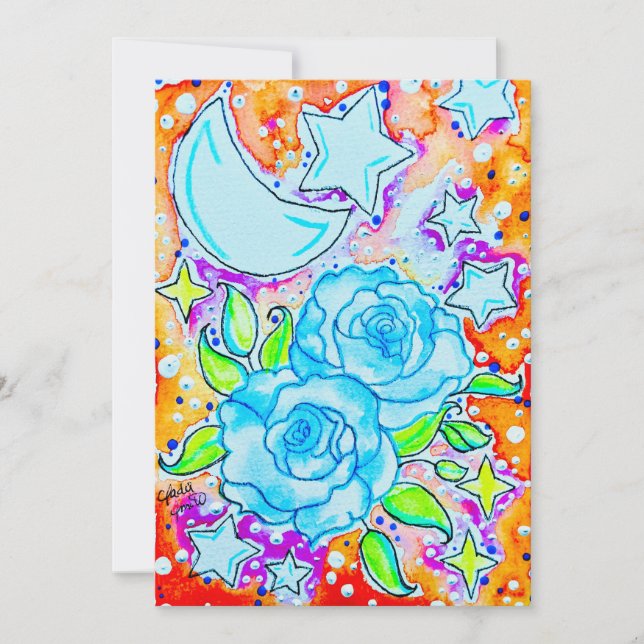 Blue Roses Invitation (Front)
