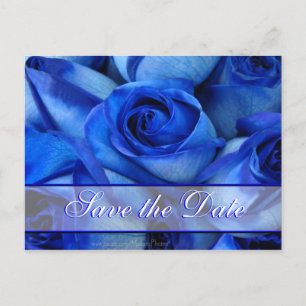Blue Roses Invitation-customise Announcement Postcard