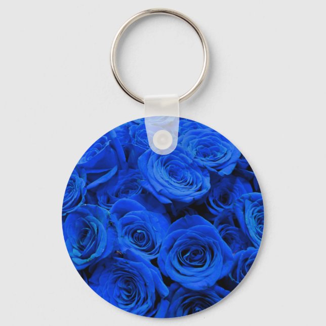 Blue Roses Key Ring (Front)