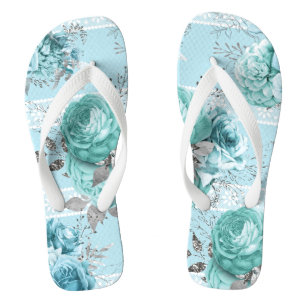 Blue Roses Lace Thongs