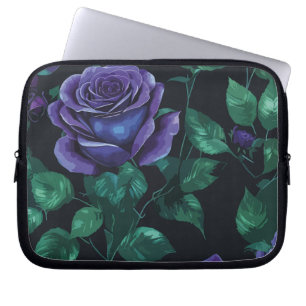 Blue roses laptop sleeve