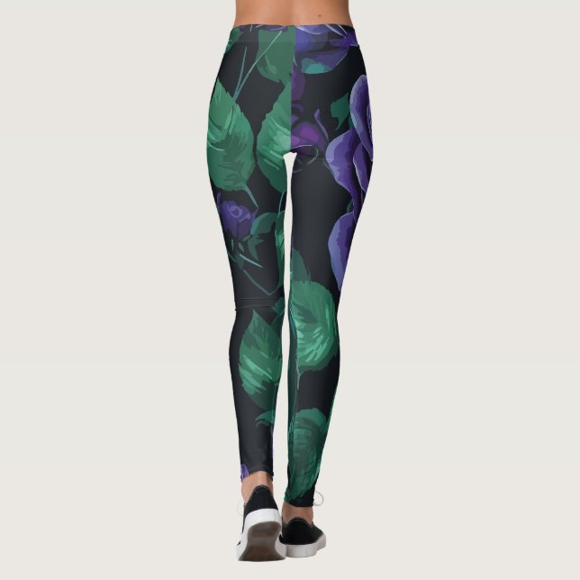 Blue roses leggings (Back)