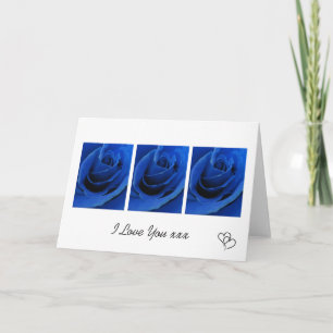 Blue Roses Love Card