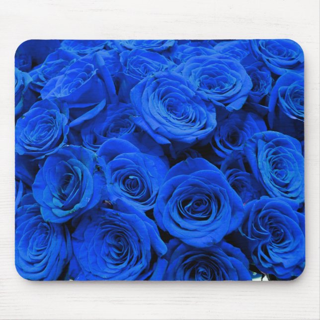 Blue Roses Mouse Pad (Front)