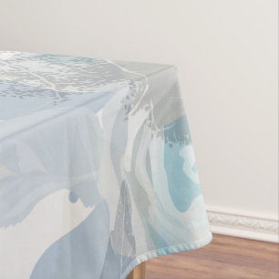 Blue Roses pattern Tablecloth