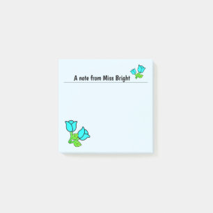 Blue Roses Post-It Notes
