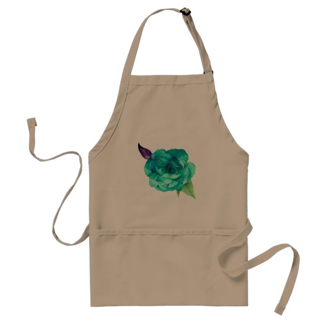 Blue Roses Purple Watercolor Blooms  Standard Apron (Front)